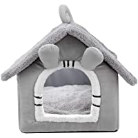XIDISQI Casa para Gato Lavable para Exteriores- Cama de Tienda para Gatos- Plegable Casa para Mascotas - Gris